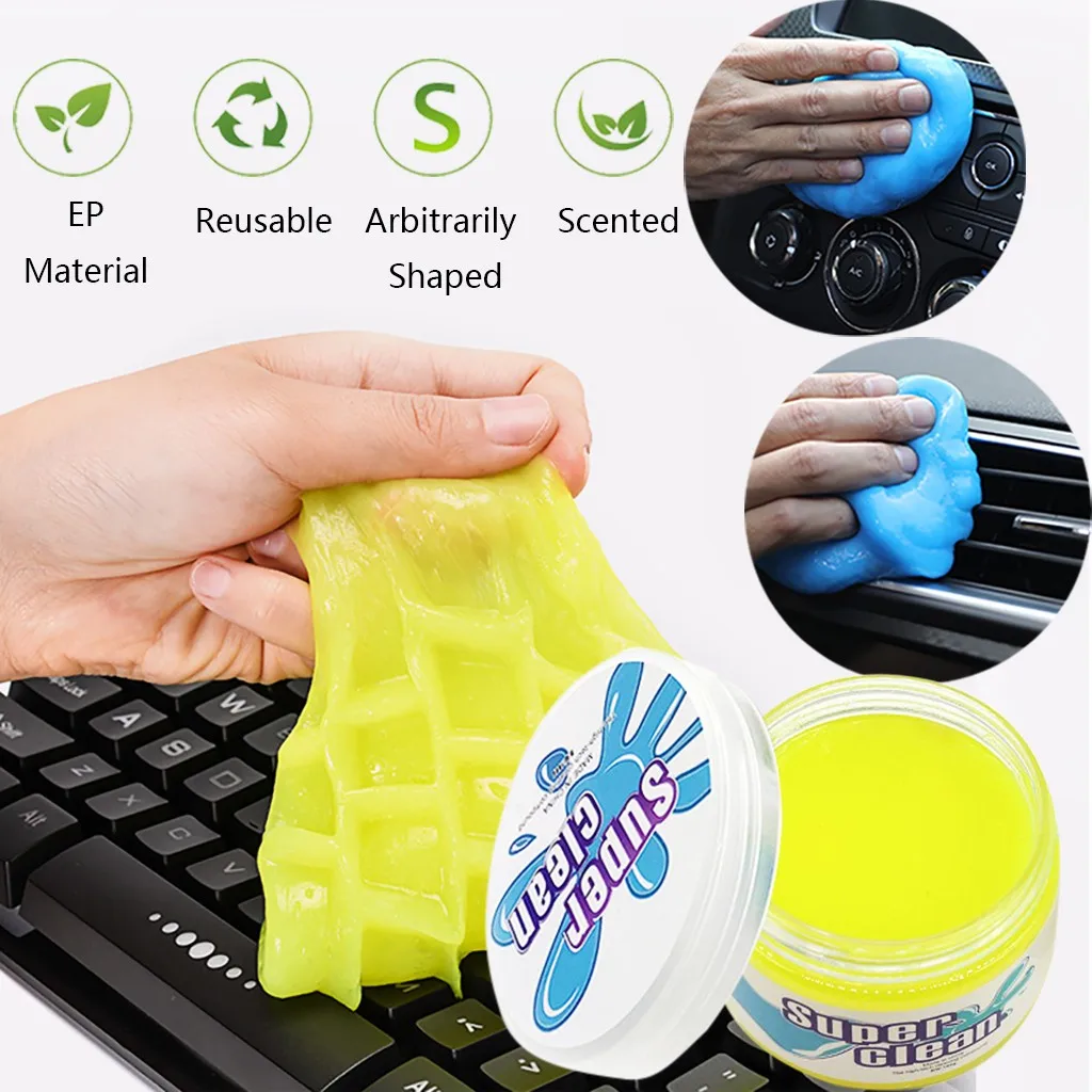 Clean Glue Gum Silica Gel Car Keyboard Dust Dirt Cleaner Cute Green Slime Practical Durable High Quality Magic Soft Sticky #YL6 |
