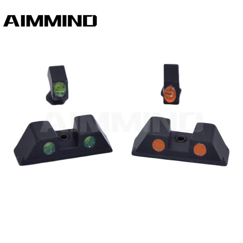 Тактический пистолет Glock прицел Оптическое волокно передний прицел задний боевой красный зеленый волокно точка зрения для Glock