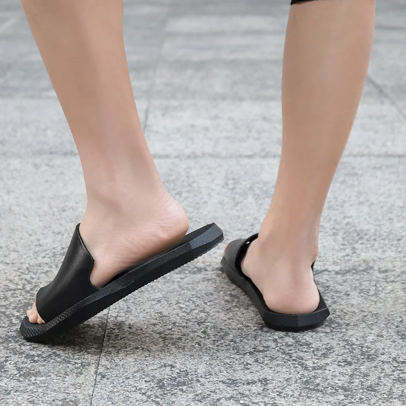 

New Style Couples Anti-slip Sandals Black And White Simple-Style Indoor Home Men And Women Light Outer Wear