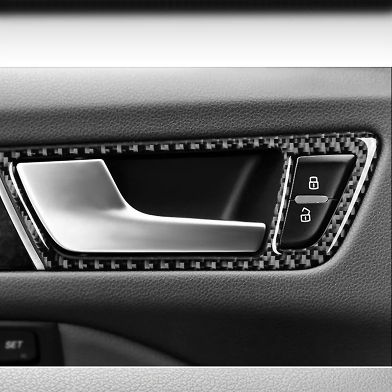 Крышка внутренней дверной ручки из углеродного волокна подходит для Audi Q5 2010-18 SQ5 2013-17
