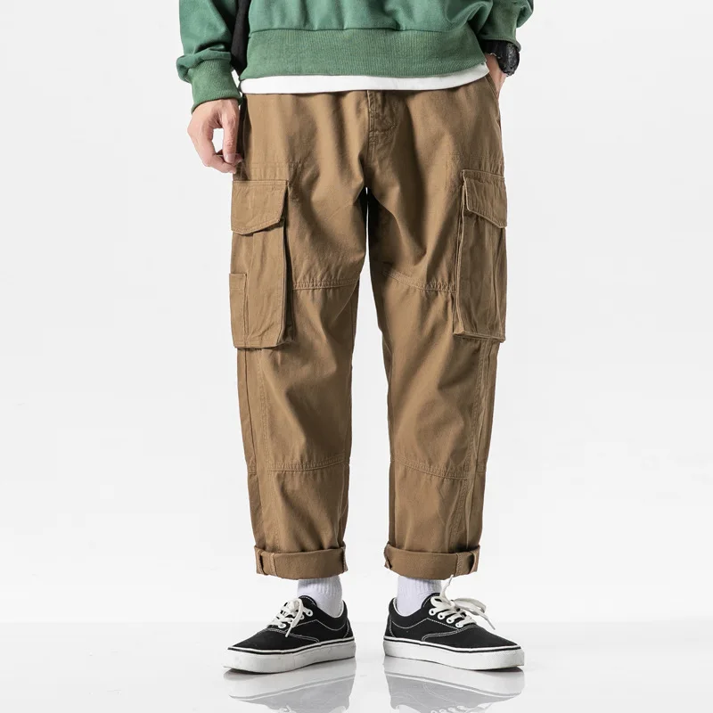 

2019 New Style Japanese-style Popular Brand Autumn Casual Pants Men's Loose Straight Trend Bib Overall MEN'S Trousers