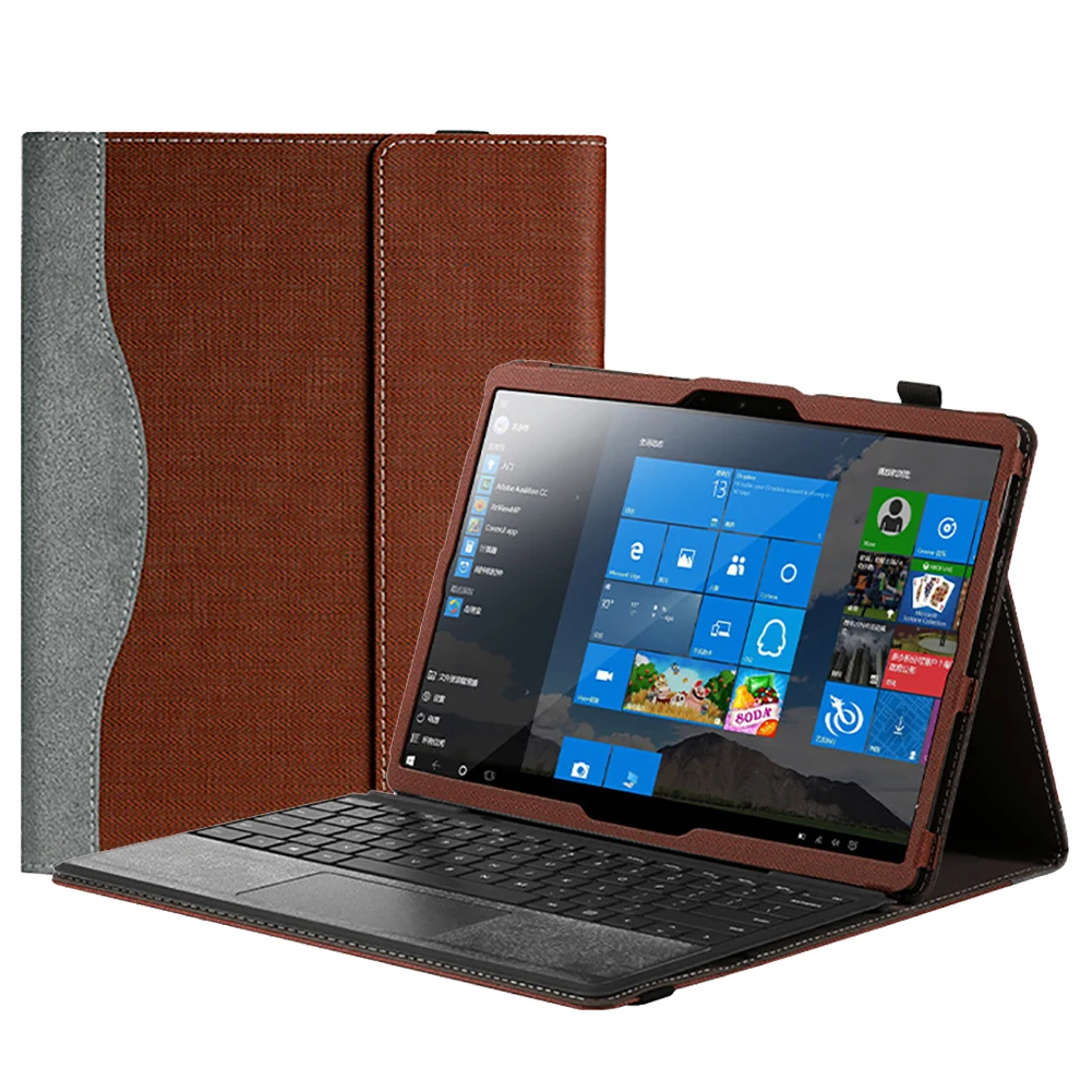 Флип-чехол для microsoft Surface Pro X 1" Funda чехол из искусственной кожи Магнитный чехол для планшета для microsoft Surface Pro X 13 дюймов - Цвет: Brown