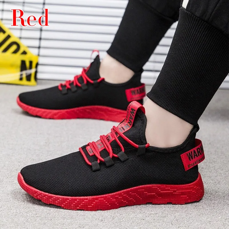 Red 2 WENYUJH мужские кроссовки с дышащей сеткой, уличная спортивная обувь, спортивная обувь для тренировок, бега, атлетического баскетбола, мужские кроссовки для бега - Цвет: Red 2