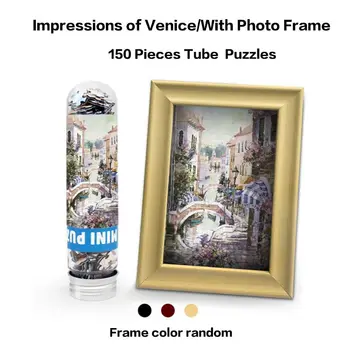 

150 Pcs Mini Jigsaw Puzzles Test Tube Toy With Photo Frame Puzzle Educational Learning Education Brain Assemble Teaser
