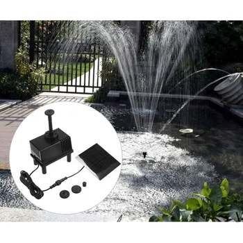 

1set 1.5W Solar Power Brushless Water Pump Motor Fountain kit Garden Pool Landsacape Outdoor Pond Decoration 7V Aquarium supply