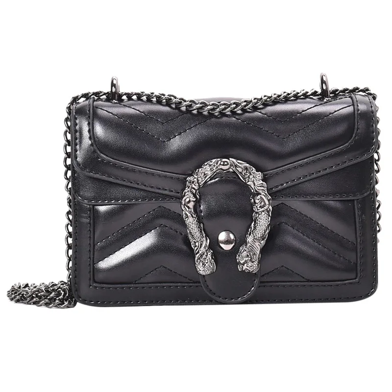 

iVog New Arrival Everyday Female Small Crossbody Messenger Handbag Black gg Chain Fashion Hand Bags for Women 2019