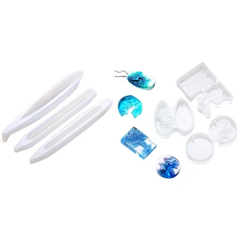 

3 Sets of Island Resin Mold Epoxy Resin Silica Gel Mold with 1Set Transparent Silicone Mould Ballpoint Pen Mold