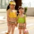 Девушки Дети Сплит Купальники Крючком Купальник Baby Girls One Piece 2021 Летний Купальник Детская Пляжная Одежда