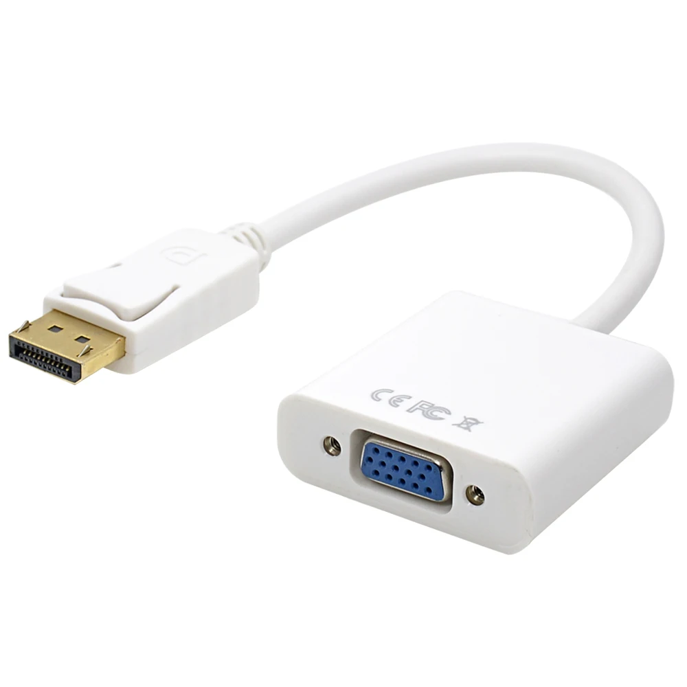 DisplayPort DP Мужской к VGA Женский адаптер кабель конвертер для ПК компьютер проектор для DTV телевидения HDVD плеер