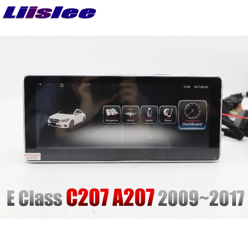 Автомобильный мультимедийный плеер LiisLee NAVI для Mercedes Benz MB E C207 A207 2009 ~ 2017 Coupe CarPlay
