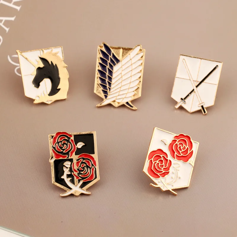 Attack On Titan Legion Emblem Enamel Pin Wings Of Liberty Scout Legion
