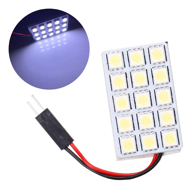 1 шт. Автомобильный светодиодный светильник 5050 15SMD световая панель для чтения светильник задний ящик светильник для лицензии светильник на крышу для авто модифицированный светильник