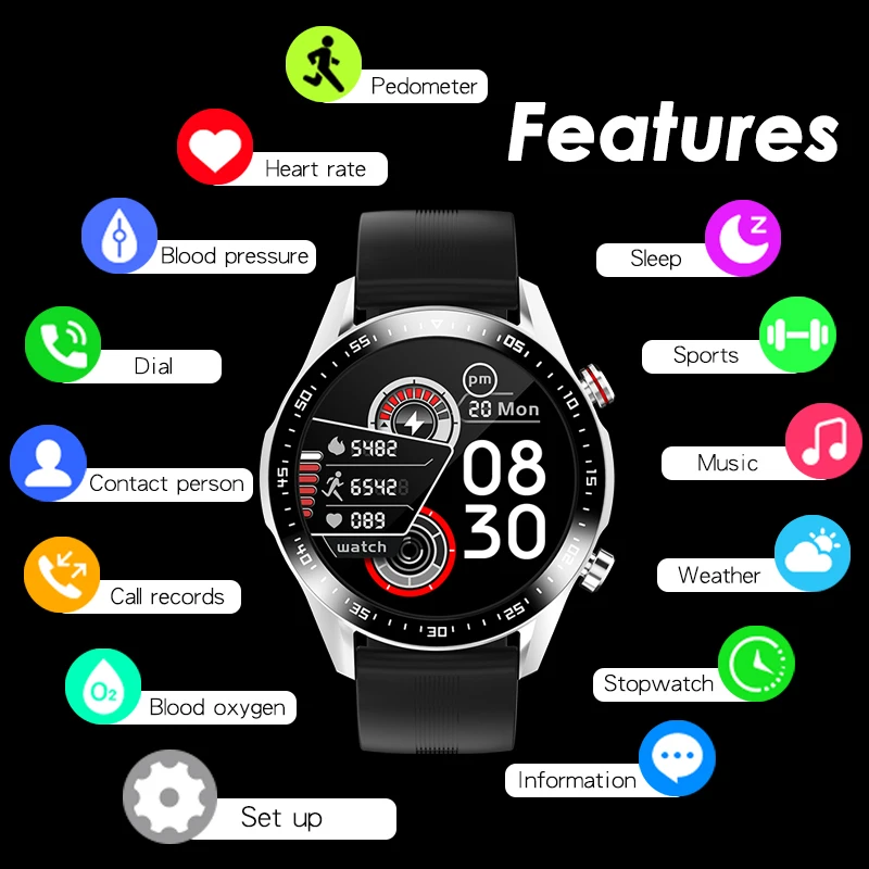 

Smart Watch Men Women Bluetooth Call IP67 Waterproof Heart Rate Sports Smartwatch For Android IOS Fitness Watch Women Men Pedome