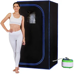 Portable  Sauna Room Full body Bigger Size Tent for Sauna–Personal Home Spa With 4L Steamer Ease Insomnia  Steel Pipe Support