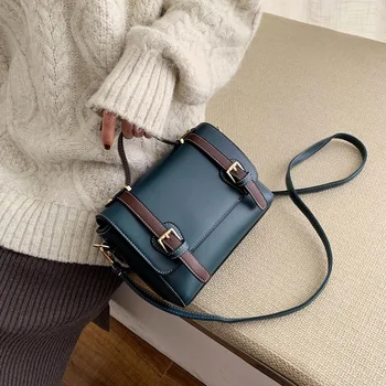 

Vintage PU Leather Shoulder Bags For Women 2019 High Quality Handbags and Purse Lady Designer Totes Female Crossbody Bag