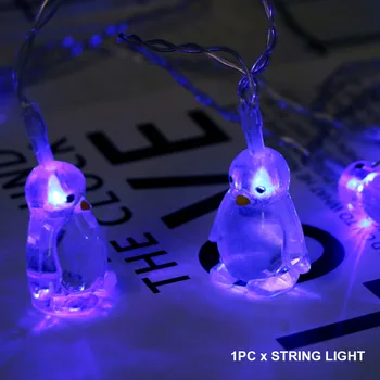 

Window Penguin Shape Living Room 10LEDS Wedding String Light Party Festival Wall Battery Operated Fairy Bedroom Easy Install