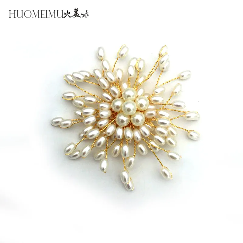 

Europe And America Imitation Pearl Brooch Barrettes South Korea Versatile Coat Multi-Purpose Accessories Corsage Brooch