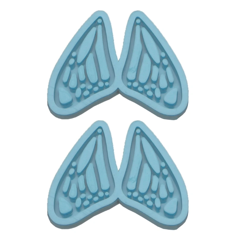 Colgante de mariposa hecho a mano, 2 uds., llavero de silicona con agujero, ala de mariposa, molde de fundición de resina, herramientas artesanales