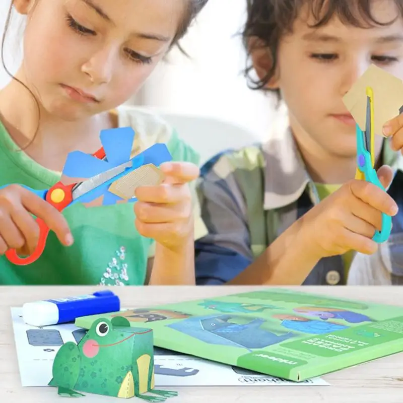 Повседневная 3D бумажная модель игрушки высокого качества безопасность личности простота мультфильм детская книга оригами Бумага для детского сада-вырезанные игрушки
