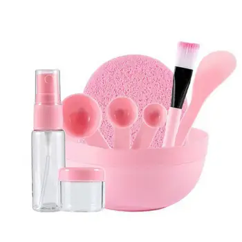 

9 in 1 DIY Mask Bowl Brush Beauty Tool Homemade Stick Spray Bottle Measuring Spoon Make up Set Mixing Bowl