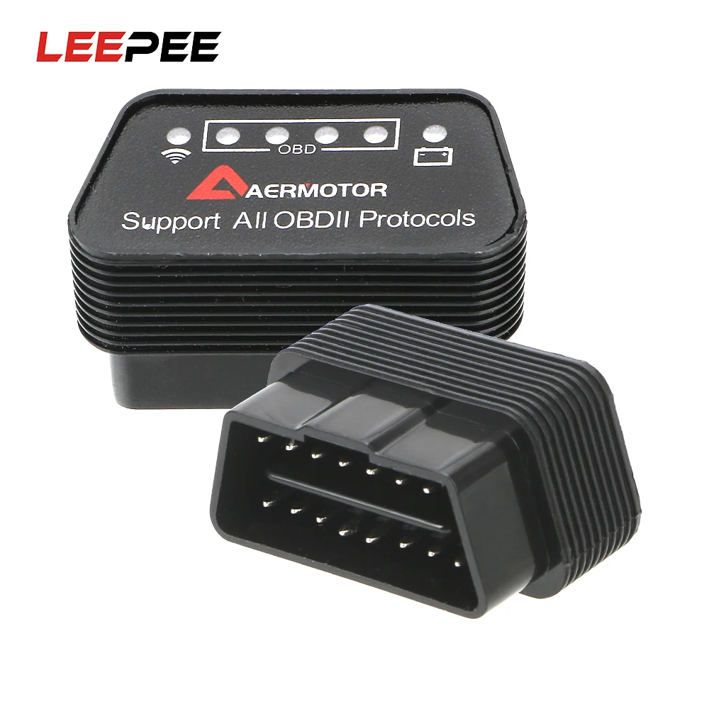 LEEPEE Инструменты для ремонта автомобиля V1.5 OBD2 для Android PC IOS поддержка почти OBD-II протоколы автомобильный диагностический сканер ELM 327 Wifi