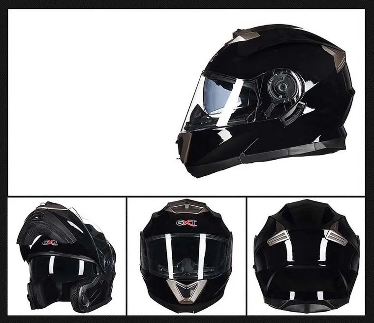 Capacete da Motocicleta para Homens e Mulheres Feitos de Abs Inverno Anti-nevoeiro Lente Dupla Flip up Motocross Moto Capacetes m l xl Gxt 17 Inverno anti-nevoeiro lente dupla gxt flip up