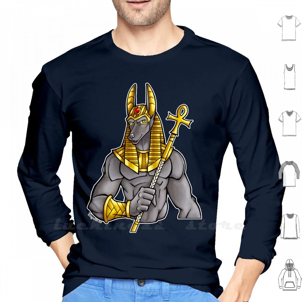 Anubis Egyptian God Felpe Manica Lunga Anthro Anubis Deity Egypt Furry God Gods Jackal Magic