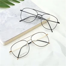 Модные Классические женские очки для чтения, трендовые круглые Ретро Винтажные плоский светильник, женские и мужские прозрачные золотые оптические металлические очки