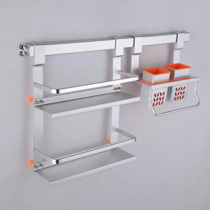 Type A Vidric Aluminum Kitchen Storage Holders Knife Tool holder Kitchen Shelf Wall Mounted Kitchen Kitchen Shelf Hook EK8801C - Цвет: Type A