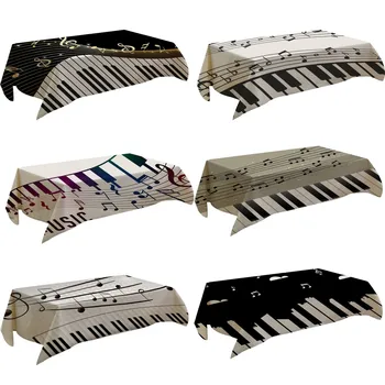 

Tablecloth Piano Music Pattern Table Cloth Rectangular Tea Table Cover Dining Simple Home Decor Home Textile Drop shipping #L4