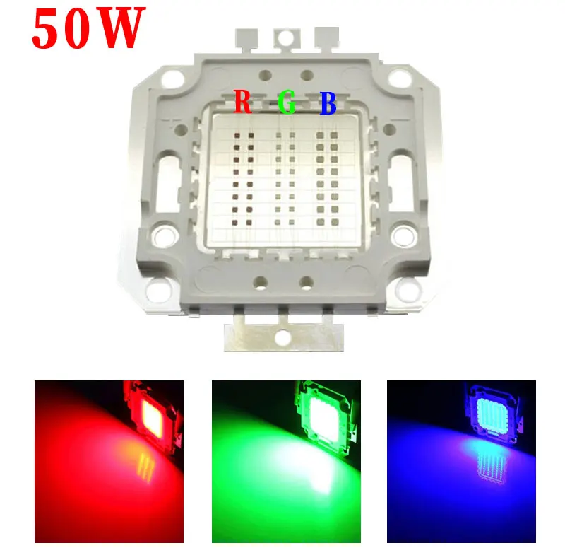 10W / 20W / 30W / 50W / 100W LED RGB mandrel high power lamp beads full color red green blue LED integrated light source chip
