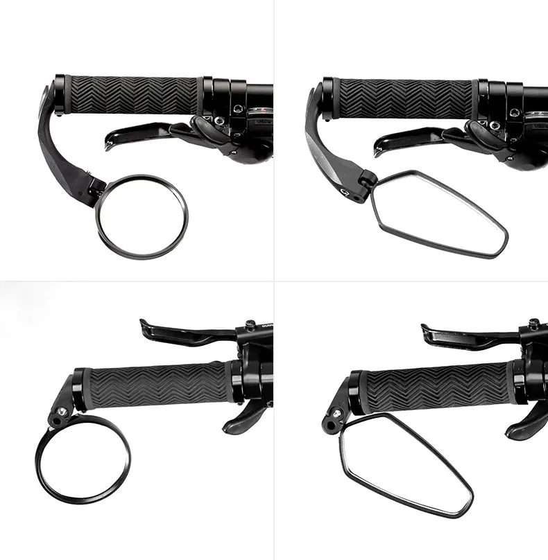 ROCKBRSO Fahrradlenker Reflektor Rückspiegel Elektrofahrrad HD Einstellbare Winkel Spiegel MTB Rennrad Spiegel – Detail 6