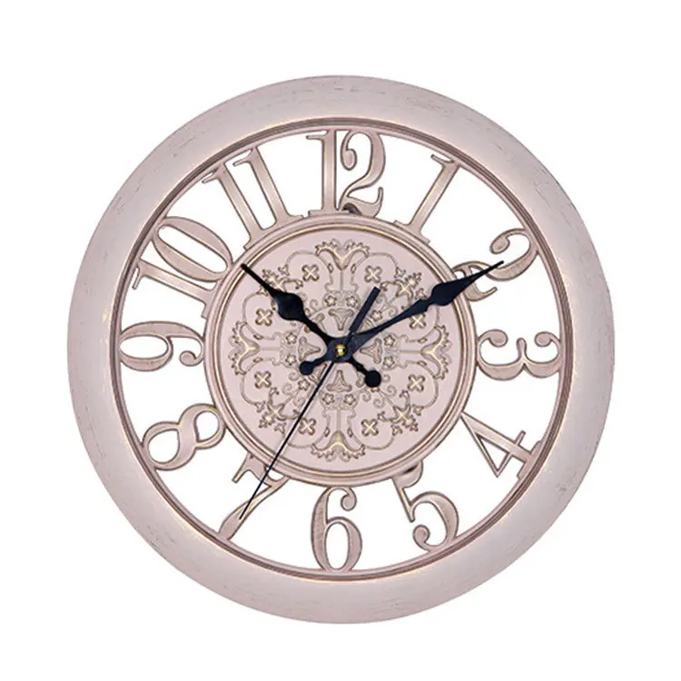 Подвесные Clock11-inch в европейском стиле в стиле ретро для гостиной, креативные и бесшумные настенные часы, модные декоративные кварцевые часы