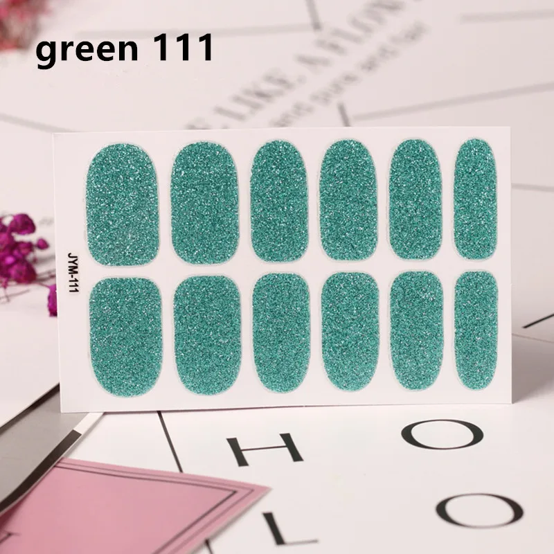 nail sticker green 1 лист, наклейка для ногтей, фольга для украшения ногтей, водостойкая наклейка для беременных женщин - Цвет: nail sticker green