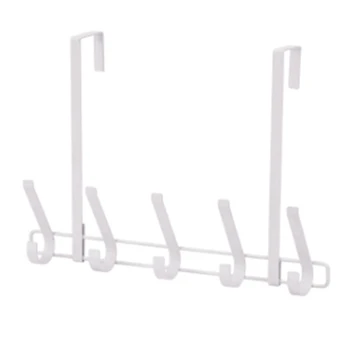 

Detachable Door Hooks Iron Clothes Hanger Bathroom Tools Towel Holder Key Hooks Kitchen Organizer Cupboard Storage Rack White