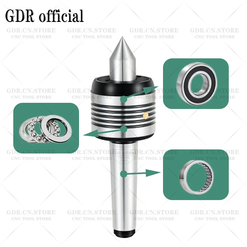 Tool Holder Morse Accessories MT2 MT3 MT4 MT5 Morse Rotary Center Standard Double Cone Head Live Center For Morse Turning Center