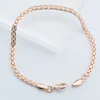 FJ 5mm 3mm Wide Men Women 585 Rose Gold Color Weaving Curb Bracelets Chains Jewelry ► Photo 3/6