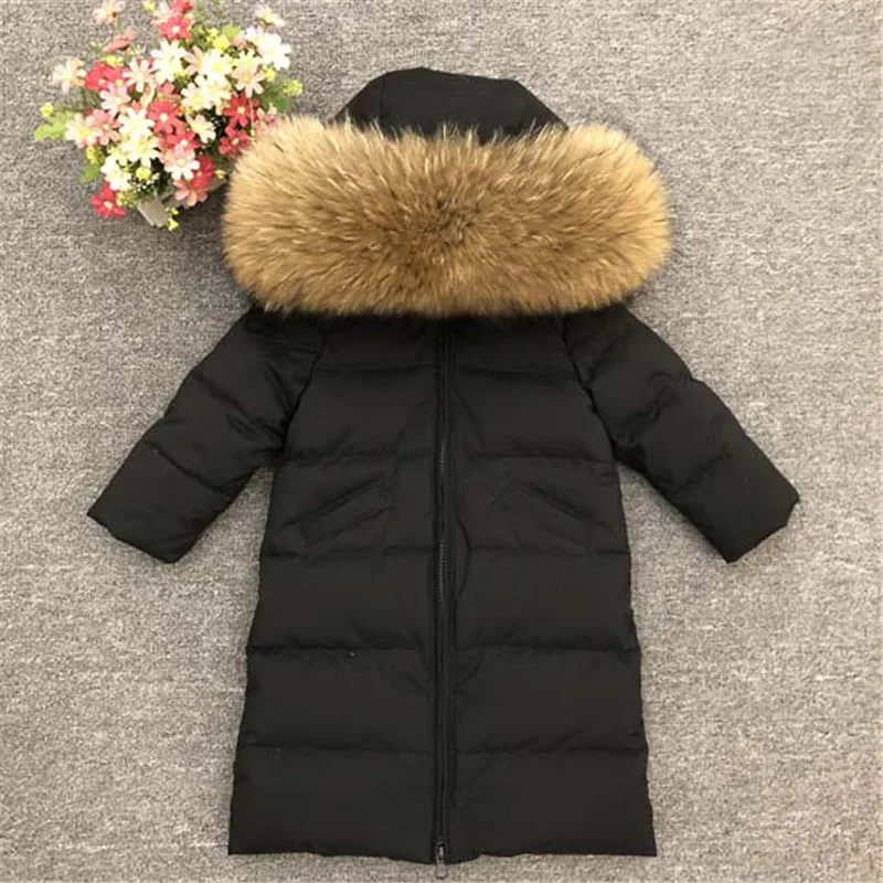 

Kids Winter Down Jackets Children Thicken Warm X-Long Outerwear Coat For Toddler Baby Boys Girls 1-10 Years Parkas TX034