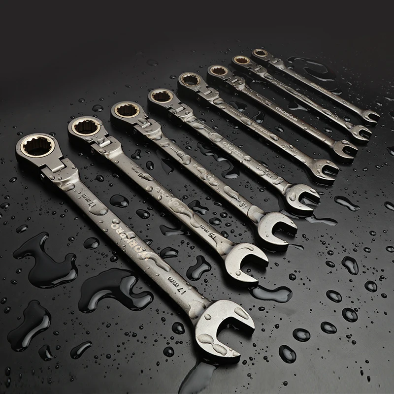 Wrench Set Flex-head Ratcheting Combination Wrenches Metric/SAE Ratchet Spanners Set Car Repair Tools WORKPRO 8PC ratchet wrench set wrench set