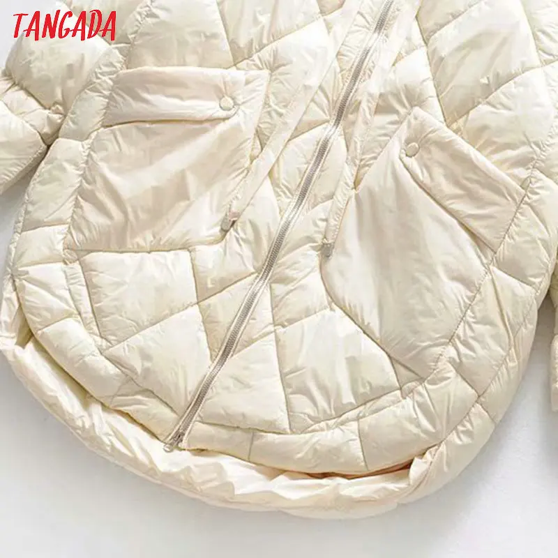 Tangada, женские одноцветные, большие размеры, Длинные парки, пальто, плотное,, с длинным рукавом, на молнии, с карманами, женское, теплое, зимнее пальто MJ01