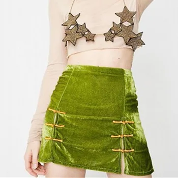 

Droppshiping Hot Sales New Arrival Fashion For 2019 Womens Button Split High Waist Skirt Mini Casual Sexys Short Dress J55