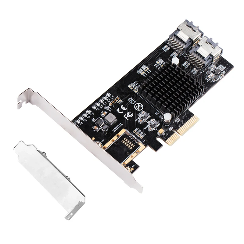 QINDIAN добавить на карты PCI-E/PCIE SATA карта PCI Express SATA контроллер PCIE на SATA 3,0 карта 8 портов SATA3 адаптер расширения+ кабель