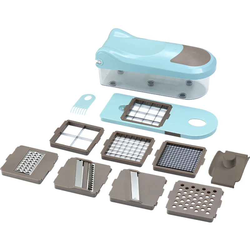 Online LMETJMA Cipolla Chopper Pro Selettore Rotante di Verdure Mandoline Slicer Dicer Con 8 Lame Sostituibili Veggie Taglierina Chopper KC0151