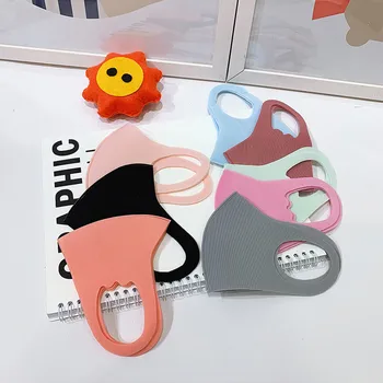 

Protective Mask Face Mask распиратор от гриппа Washable Children Kids Girls Boys Solid Thicken Breathability Protect Mask