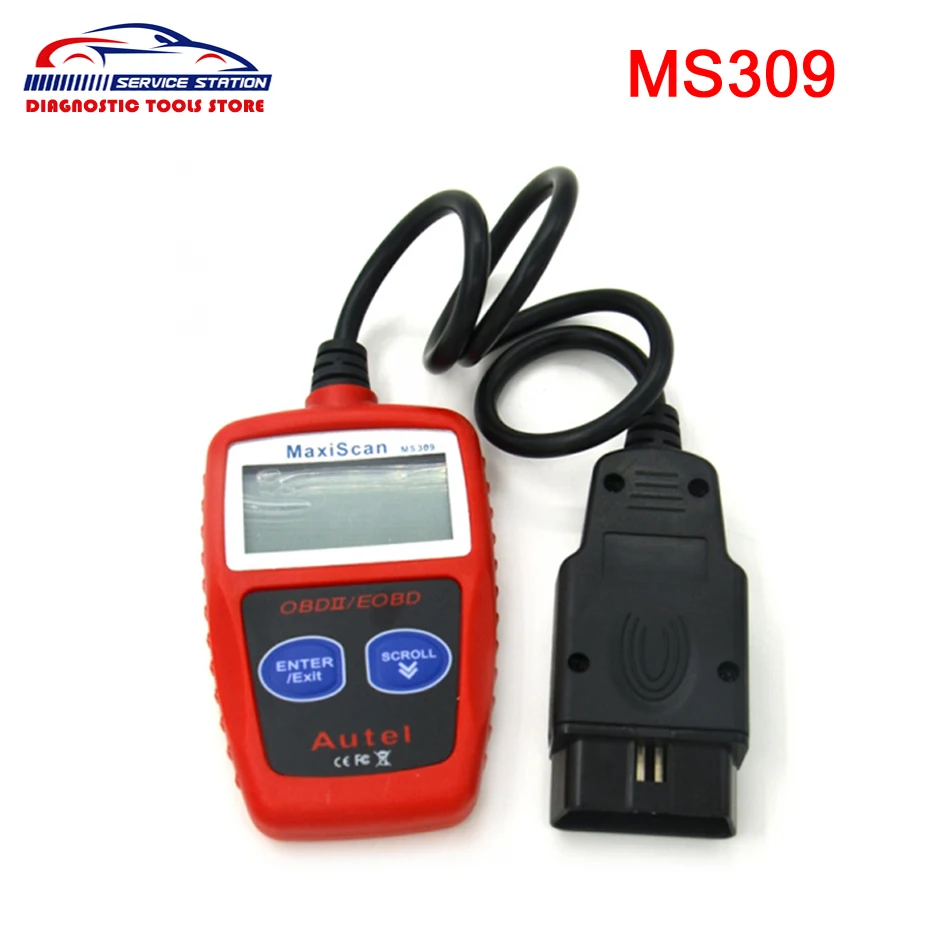 Автомобильный сканер MaxiScan MS309 OBDII/EOBD OBD2 универсальный автомобильный считыватель