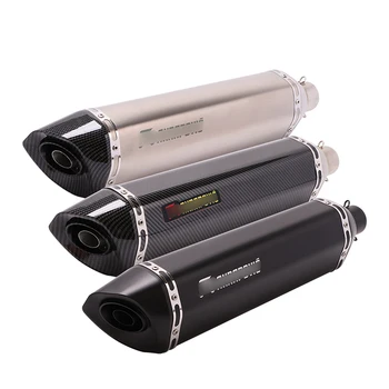 

570mm Long Universal Exhaust Tube Muffler Pipe with Silencer Baffle for Motorcycle Scooter Dirt Bike 51mm