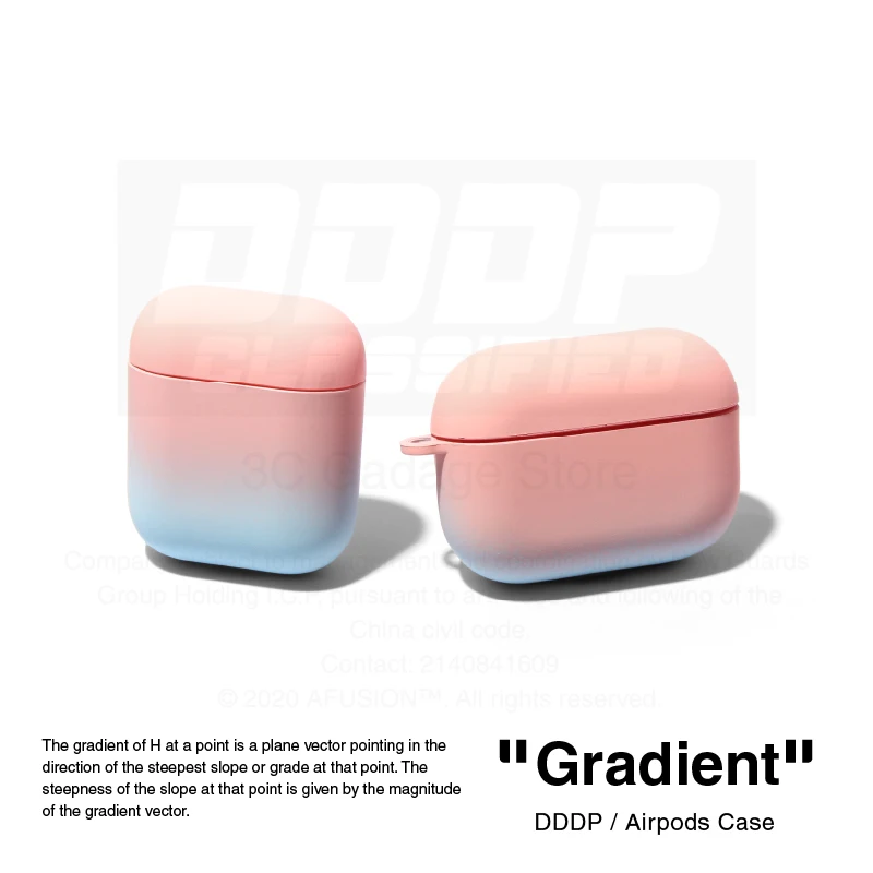 

Hard PC Protective Gradient Case For Airpods 1/2 pro Gradient cute fun gadget with keychain carabiner hook accessories(Pink)