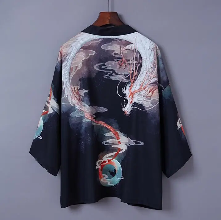 

Japanese Style Coat Kimono Summer Retro Cardigan Kimono Yukata Woman Man Summer Loose Thin Outer Garment