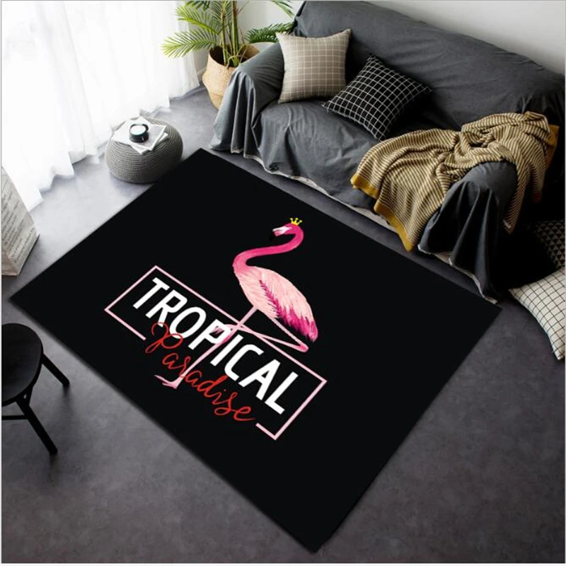 Современный фламинго, ковер для гостиной, 3D напольный коврик с принтом, ковер и коврики для дома, гостиной, домашнего декора, мягкий большой коврик