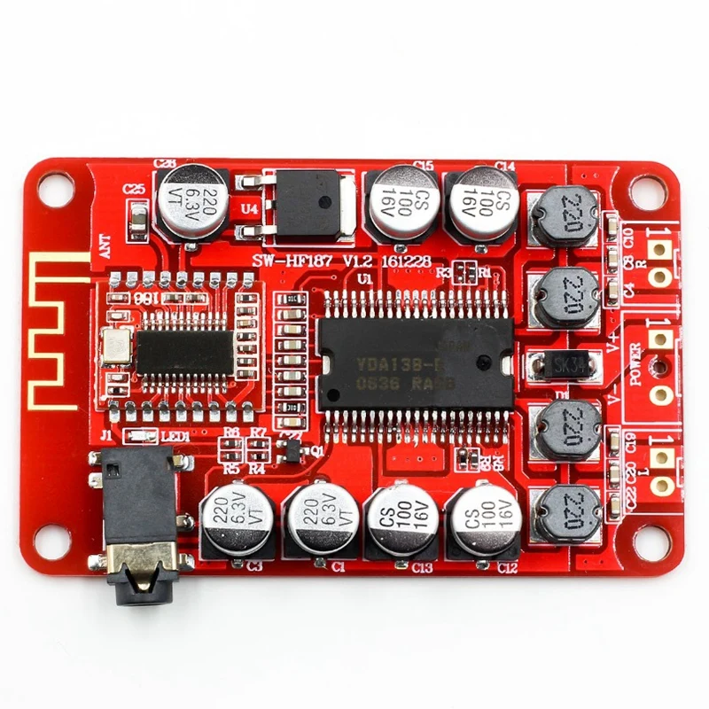 Цифровой усилитель мощности Yda138 с Bluetooth аудио класса D 3 5 мм 2 канала для
